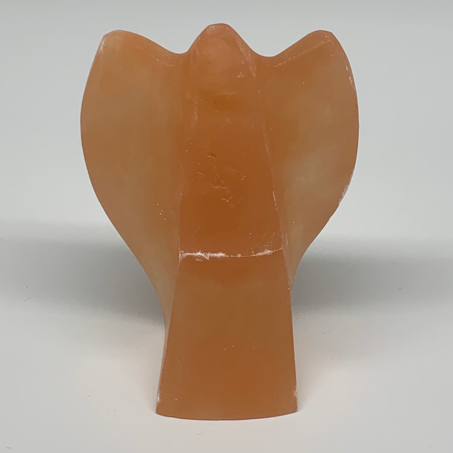 506g, 4.7"x3.2"x1.9"" Orange Selenite (Satin Spar) Angel Crystal @Morocco,B9383