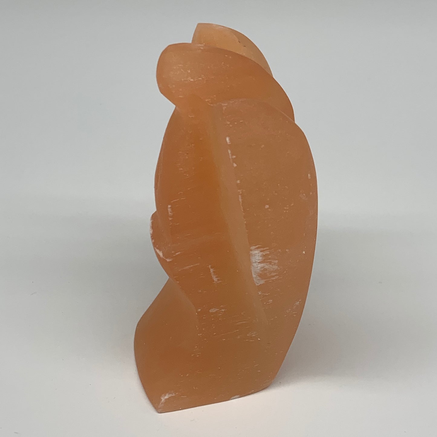 506g, 4.7"x3.2"x1.9"" Orange Selenite (Satin Spar) Angel Crystal @Morocco,B9383