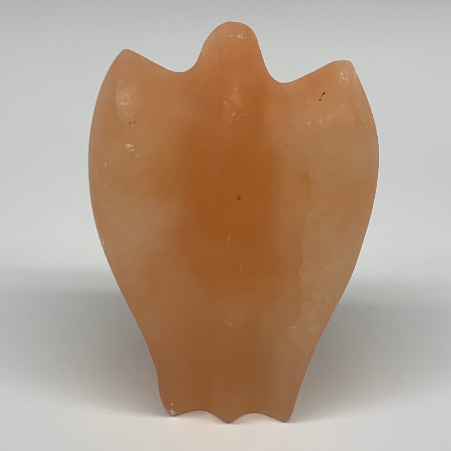 506g, 4.7"x3.2"x1.9"" Orange Selenite (Satin Spar) Angel Crystal @Morocco,B9383