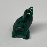 47.6g, 1.9"x1"x0.8" Natural Solid Malachite Penguin Figurine @Congo, B7398