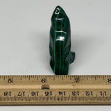 47.6g, 1.9"x1"x0.8" Natural Solid Malachite Penguin Figurine @Congo, B7398