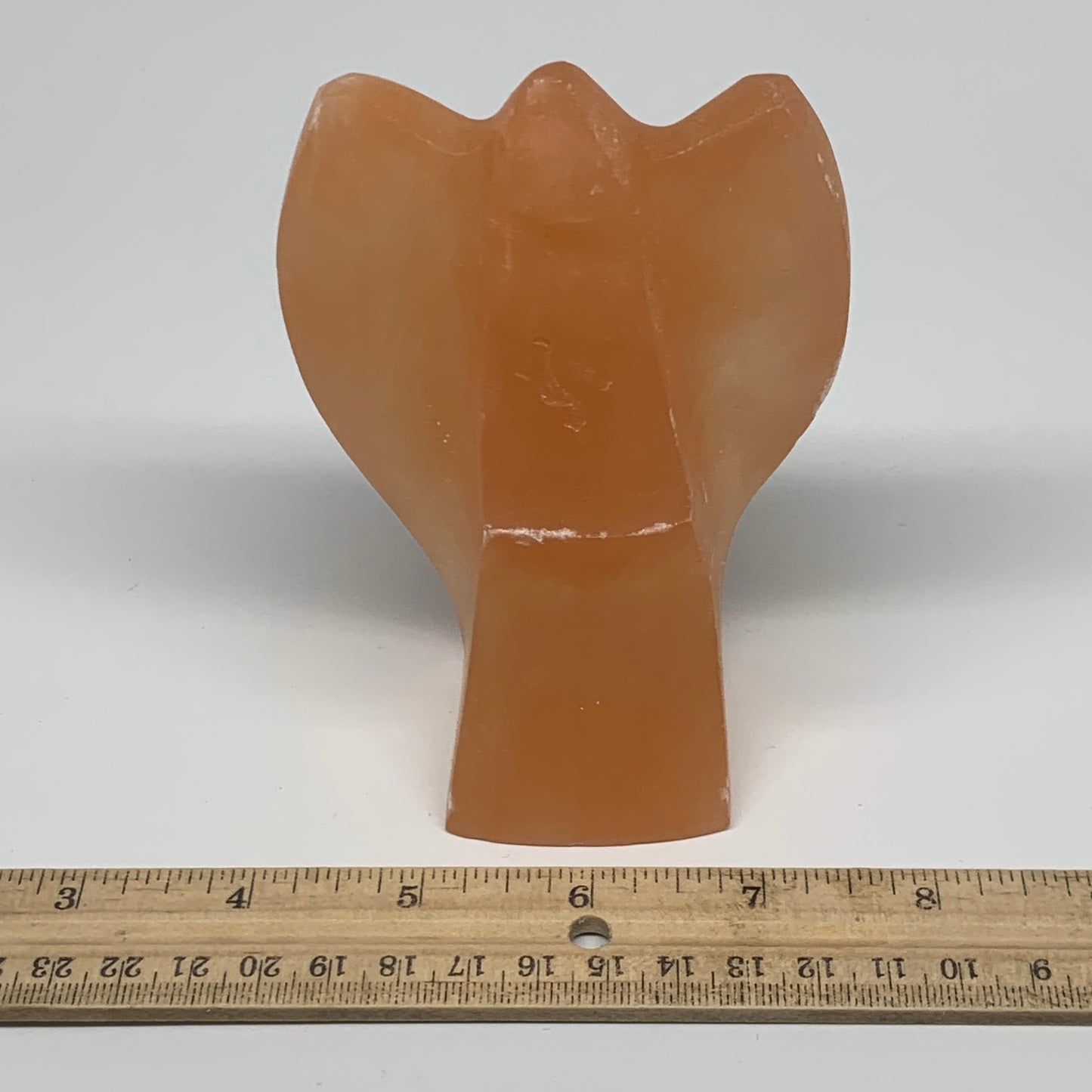 506g, 4.7"x3.2"x1.9"" Orange Selenite (Satin Spar) Angel Crystal @Morocco,B9383