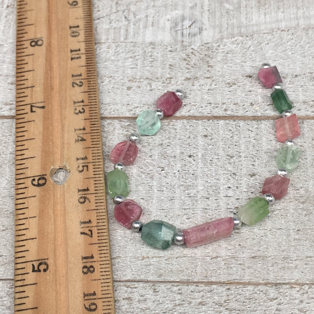 30.5cts, 13pcs, 6mm-13mm Tourmaline Gemstone Faceted Beads @Afghanistan,BE25