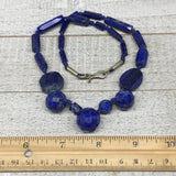 47.4g,8mm-25mm, Natural Lapis Lazuli Facetted Beads Strand,22 Beads,LPB284