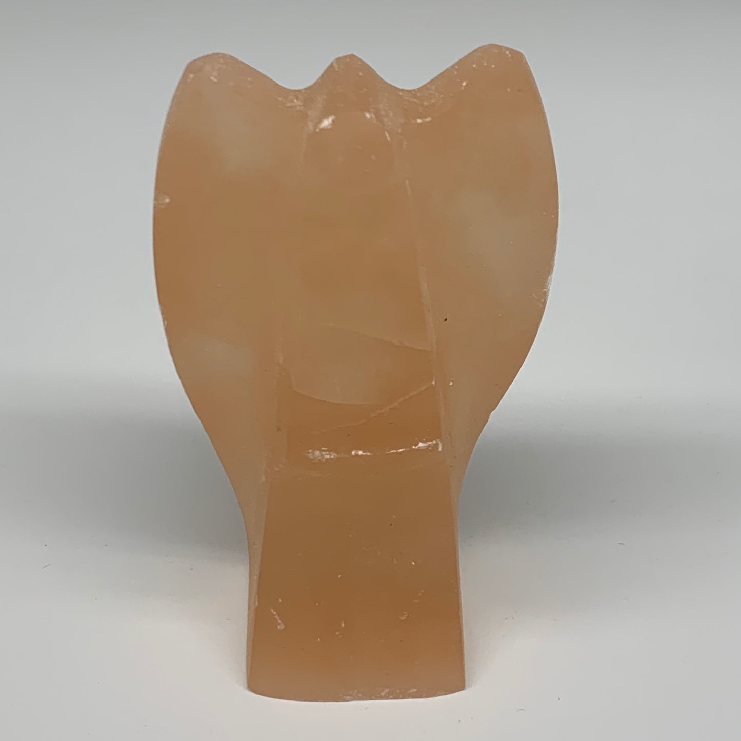 638g, 5.4"x3"x2"" Orange Selenite (Satin Spar) Angel Crystal @Morocco,B9384