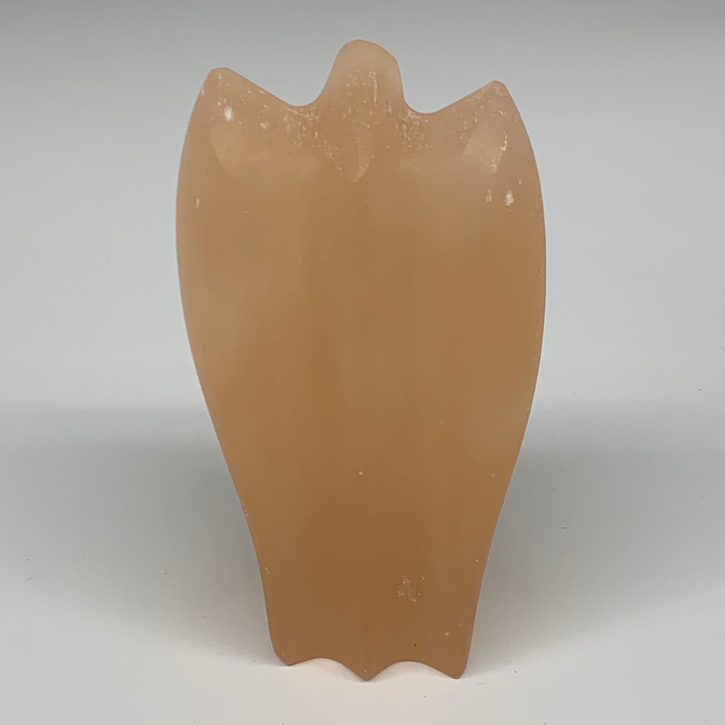 638g, 5.4"x3"x2"" Orange Selenite (Satin Spar) Angel Crystal @Morocco,B9384