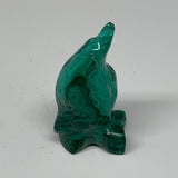 47.2g, 2.2"x1.1"x0.7" Natural Solid Malachite Penguin Figurine @Congo, B7399