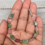 32.5cts, 13pcs, 6mm-13mm Tourmaline Gemstone Faceted Beads @Afghanistan,BE23