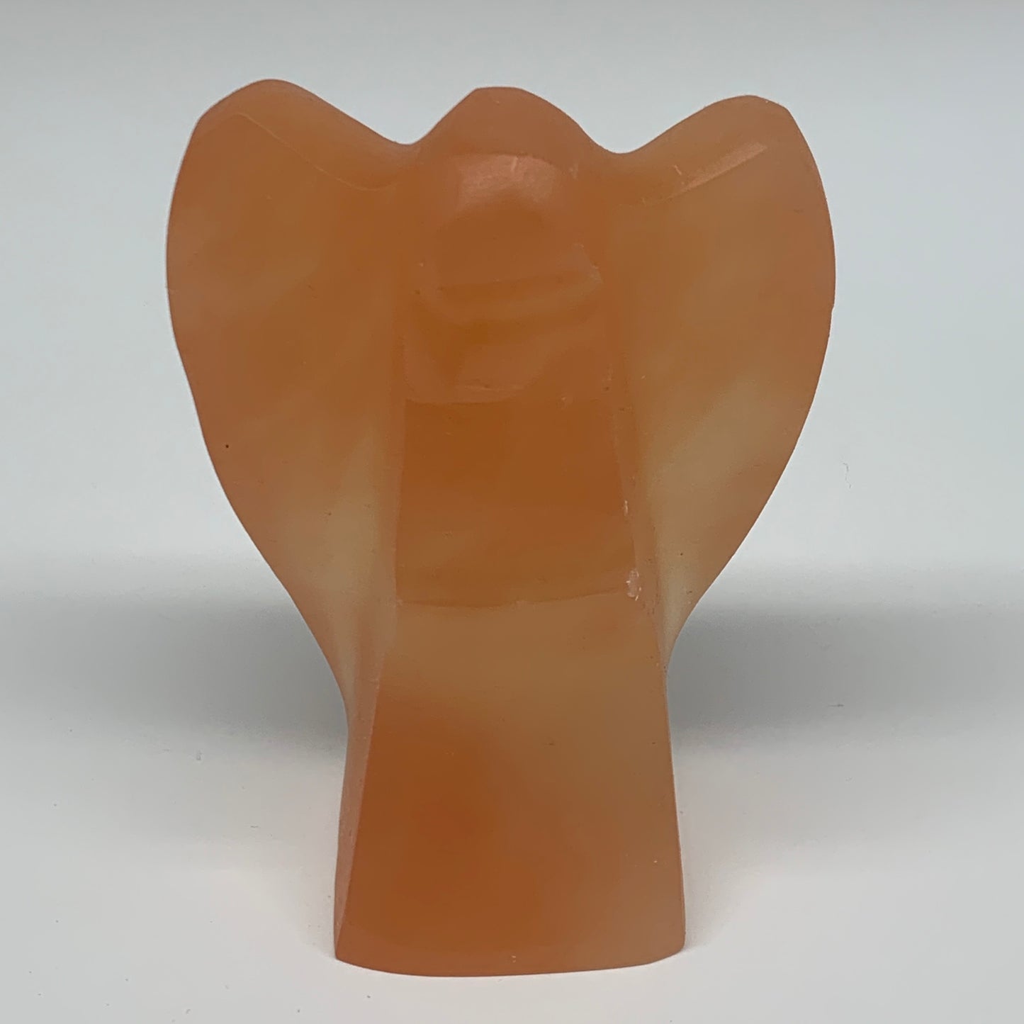 594g, 4.7"x3.3"x2"" Orange Selenite (Satin Spar) Angel Crystal @Morocco,B9385