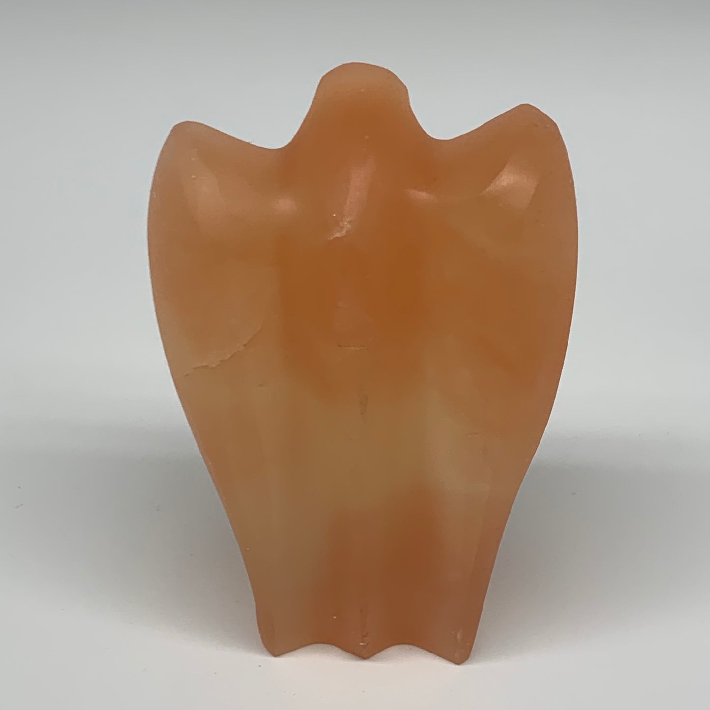 594g, 4.7"x3.3"x2"" Orange Selenite (Satin Spar) Angel Crystal @Morocco,B9385