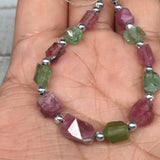 28cts, 12pcs, 5mm-11mm Tourmaline Gemstone Faceted Beads @Afghanistan,BE22