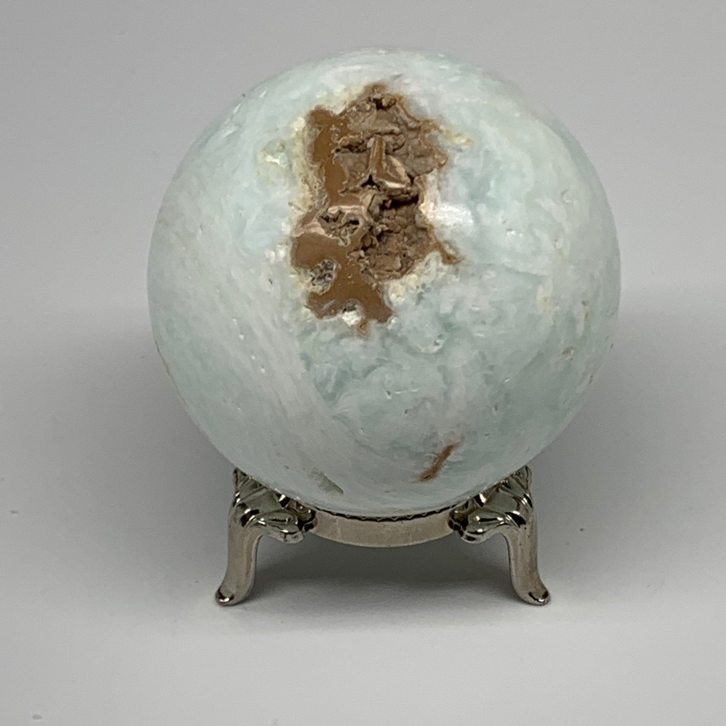 246.5g,2.2"(56mm) Caribbean Calcite Sphere Gemstone,Healing Crystal,B25166