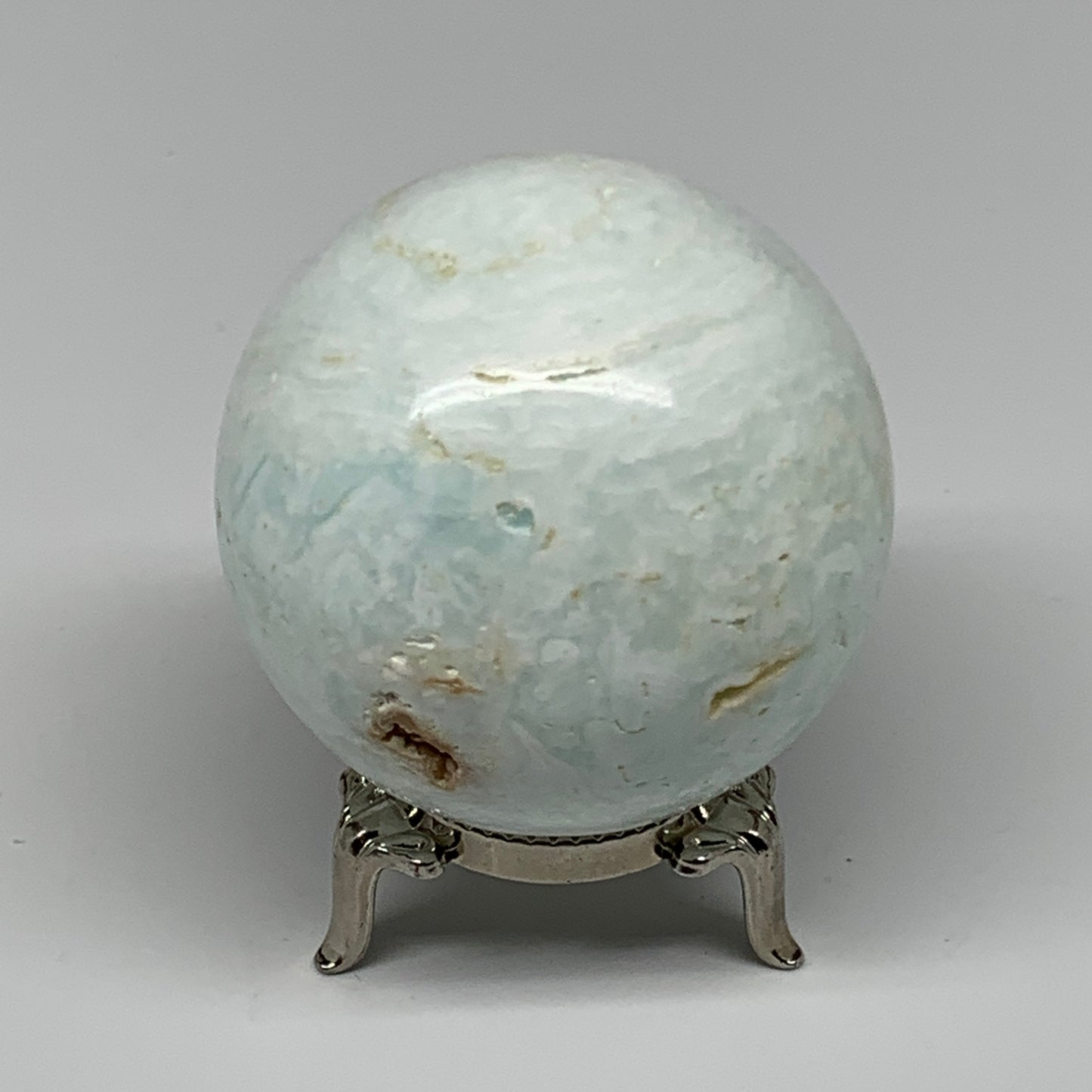 246.5g,2.2"(56mm) Caribbean Calcite Sphere Gemstone,Healing Crystal,B25166