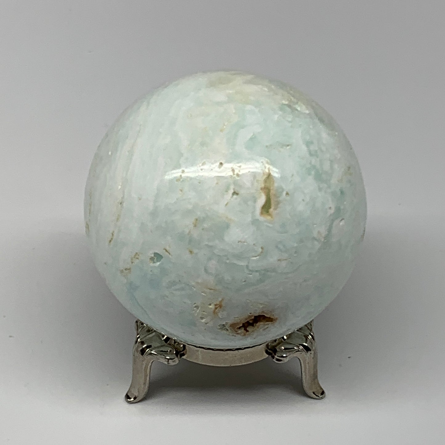 246.5g,2.2"(56mm) Caribbean Calcite Sphere Gemstone,Healing Crystal,B25166