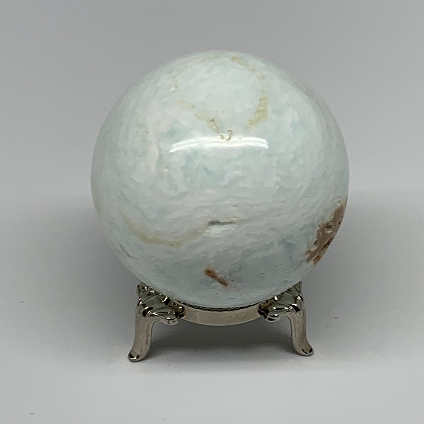 246.5g,2.2"(56mm) Caribbean Calcite Sphere Gemstone,Healing Crystal,B25166