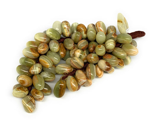 850g, 9"x4" Green Onyx Grape Bunch Stone Marble Decor @Pakistan,B25483