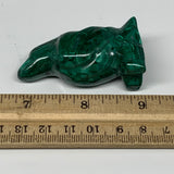 73.5g, 2.3"x1.1"x0.9" Natural Solid Malachite Penguin Figurine @Congo, B7401