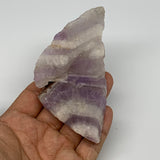 103.6g, 4.3"x2.2"x0.5", One face polished Banned Amethyst, One face semi polishe