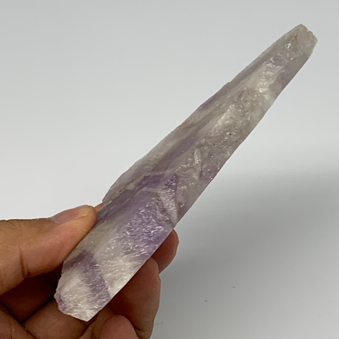 103.6g, 4.3"x2.2"x0.5", One face polished Banned Amethyst, One face semi polishe