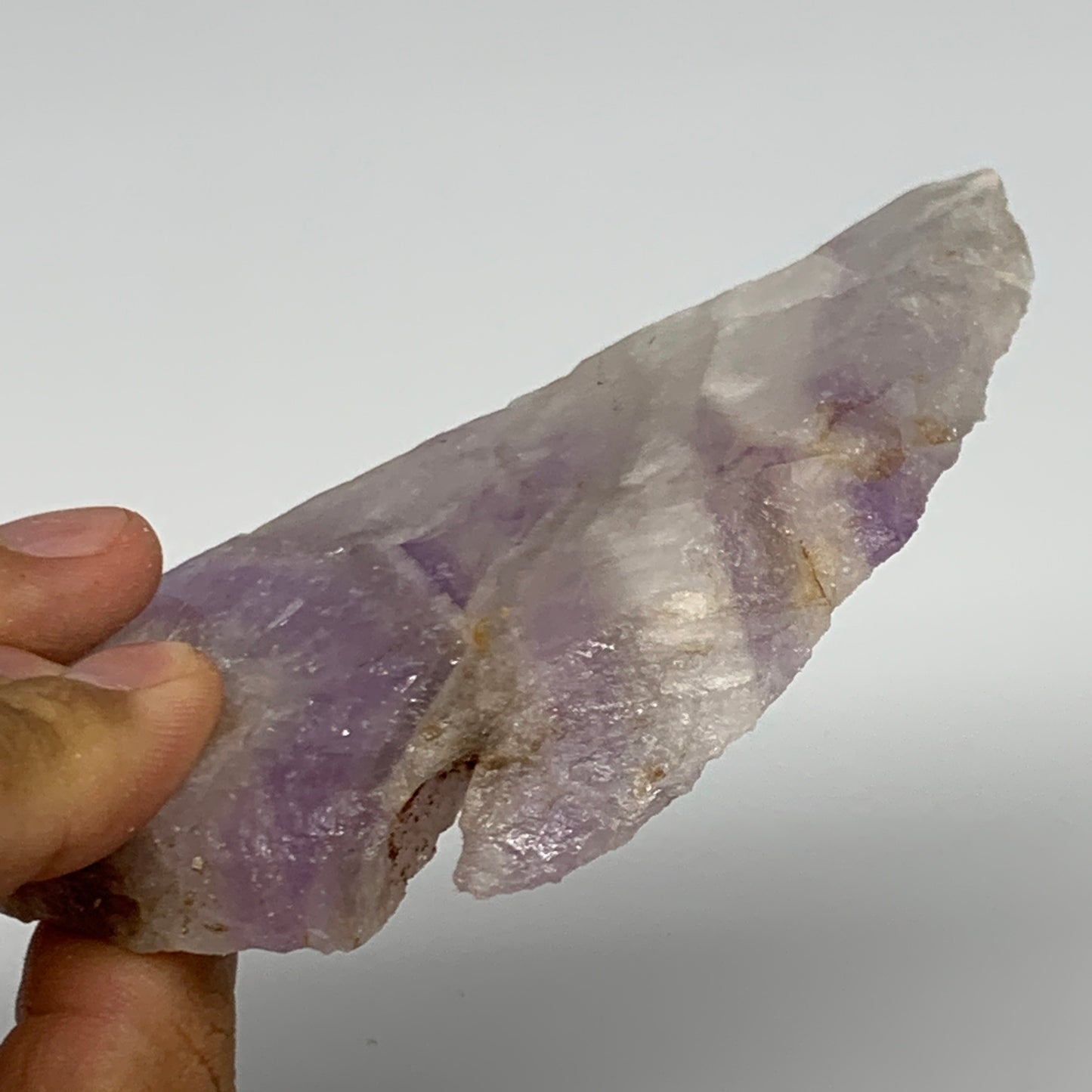 103.6g, 4.3"x2.2"x0.5", One face polished Banned Amethyst, One face semi polishe