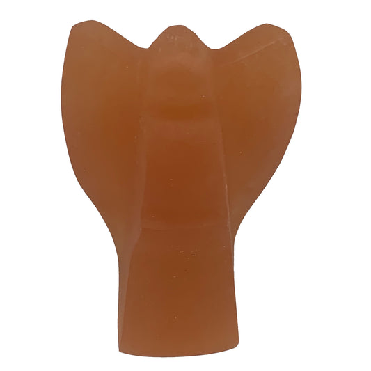 684g, 5.1"x3.3"x2.2"" Orange Selenite (Satin Spar) Angel Crystal @Morocco,B9387