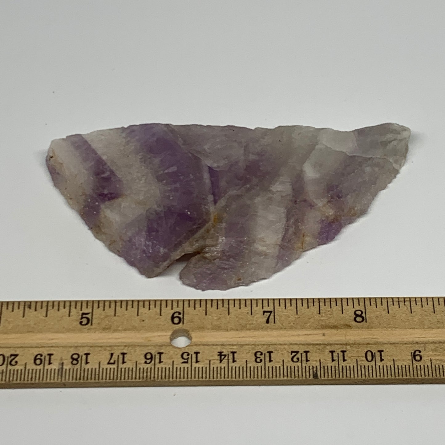 103.6g, 4.3"x2.2"x0.5", One face polished Banned Amethyst, One face semi polishe