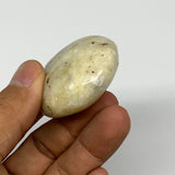 75.8g, 2.3"x1.6"x0.8", Natural Yellow Calcite Palm-Stone Crystal Polished Reiki,