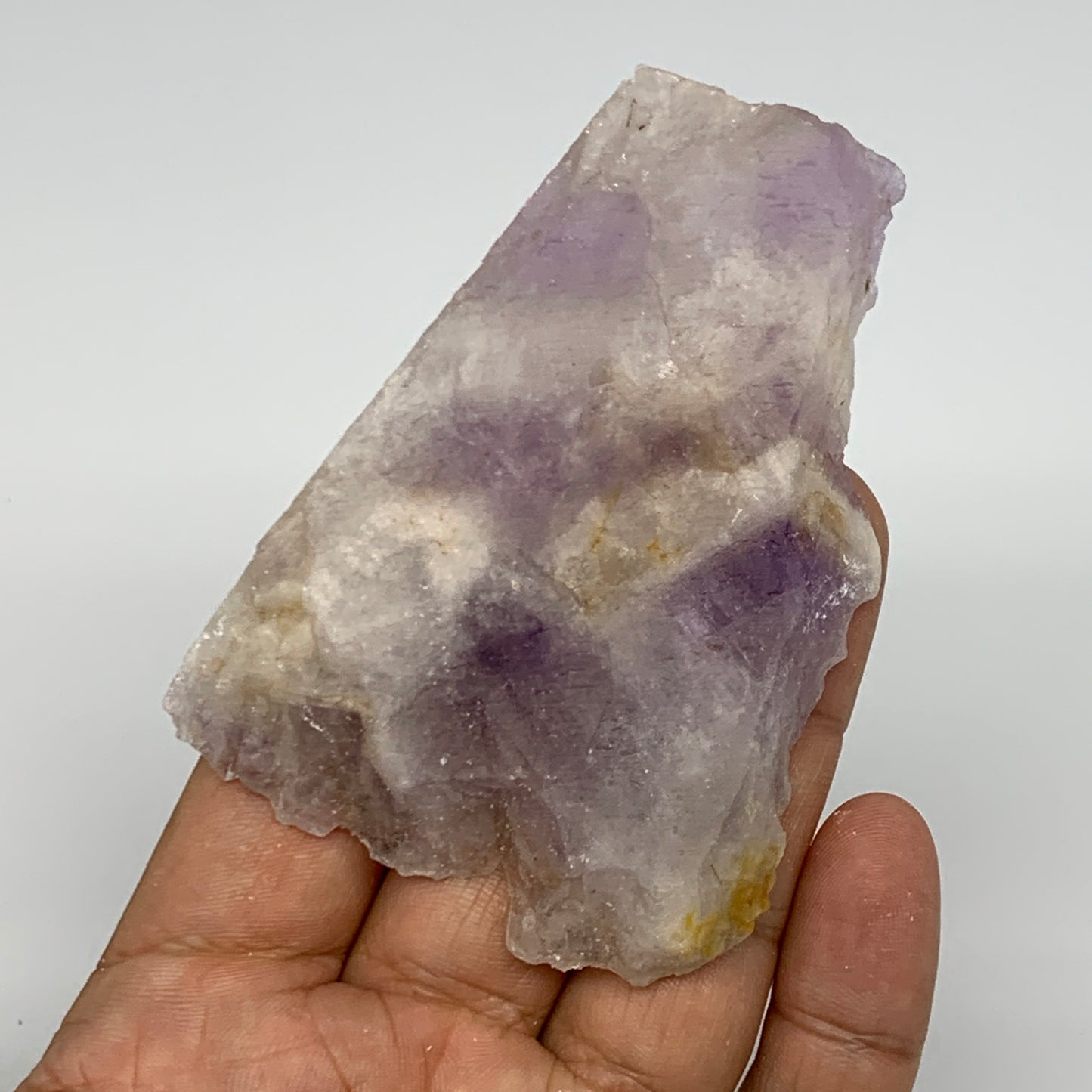 81.9g, 3.2"x2.2"x0.4", One face polished Banned Amethyst, One face semi polished