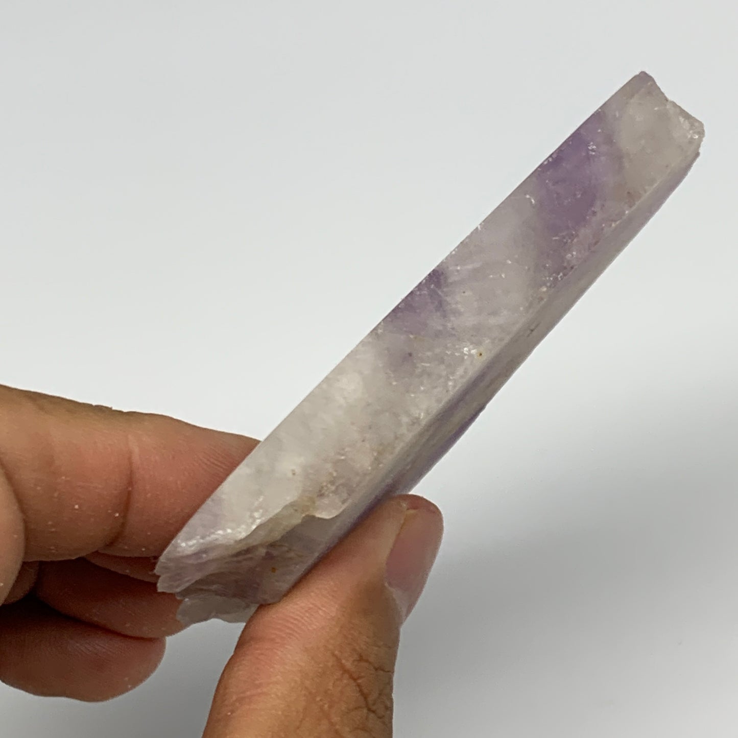 81.9g, 3.2"x2.2"x0.4", One face polished Banned Amethyst, One face semi polished