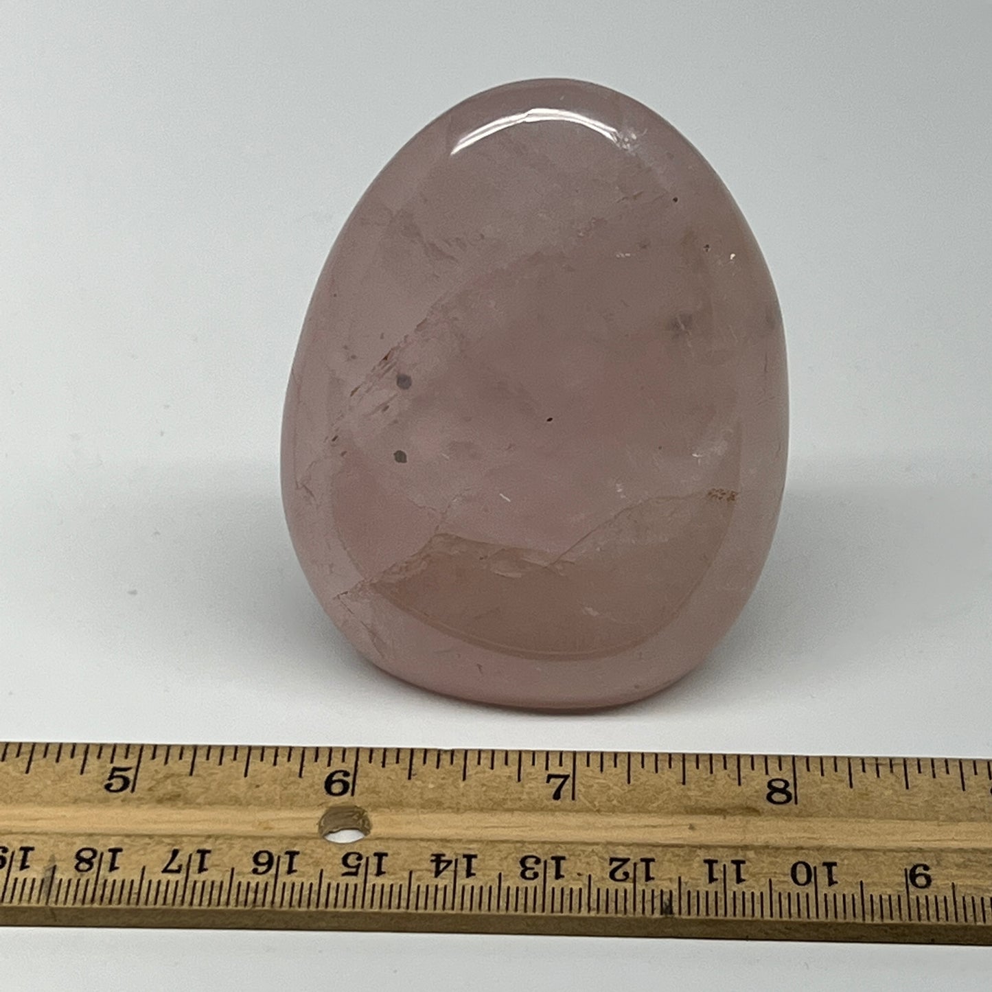 224g,3.1"x2.4"x1.3" Rose Quartz Crystal Freeform Polished Crystal, B20674