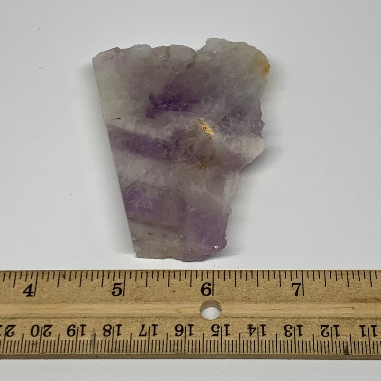 81.9g, 3.2"x2.2"x0.4", One face polished Banned Amethyst, One face semi polished