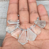 79cts, 7pcs,18mm-26mm Aquamarine Gemstone Faceted Teardrop Beads @Pakistan,BE40