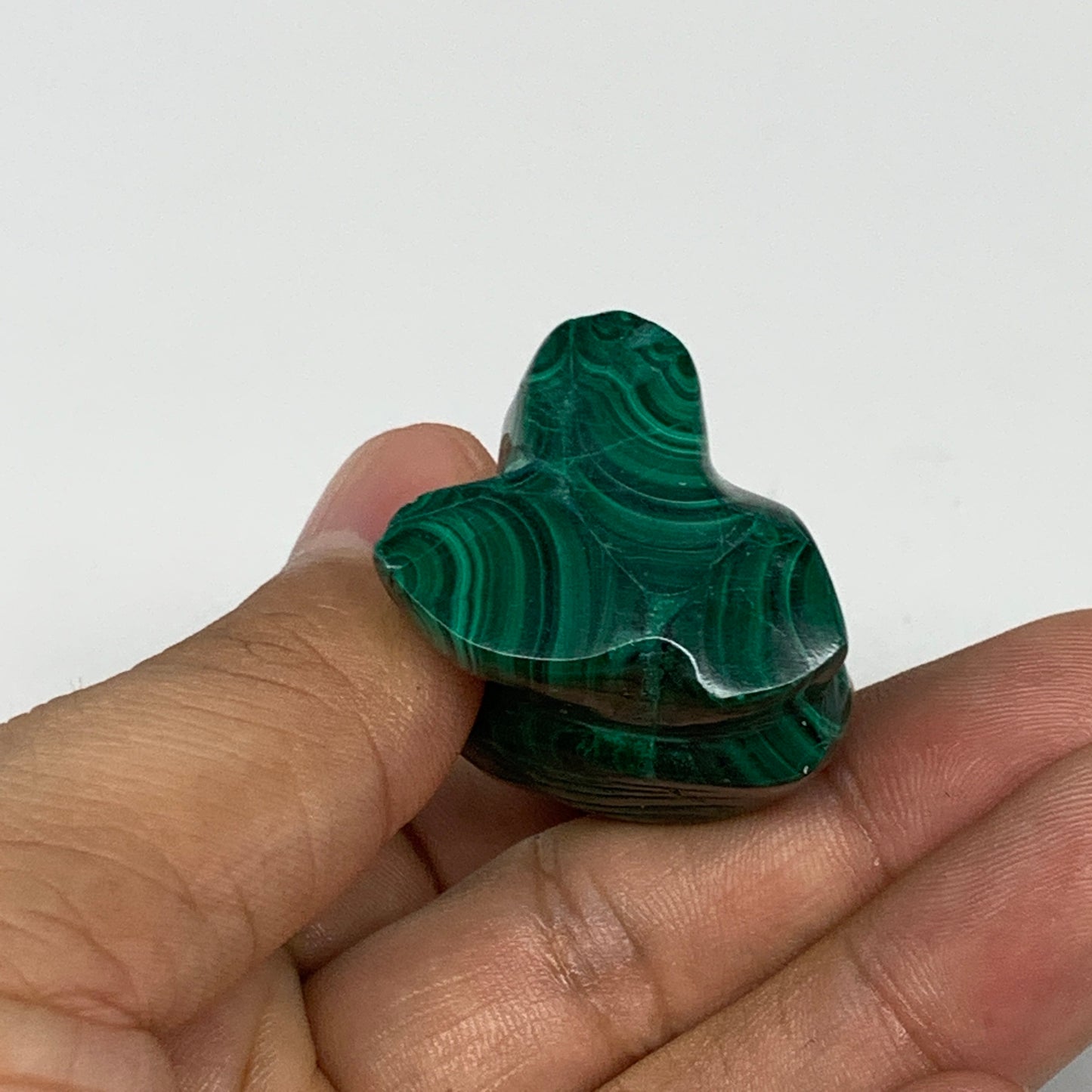 65.4g, 2"x1.2"x0.9" Natural Solid Malachite Penguin Figurine @Congo, B7405
