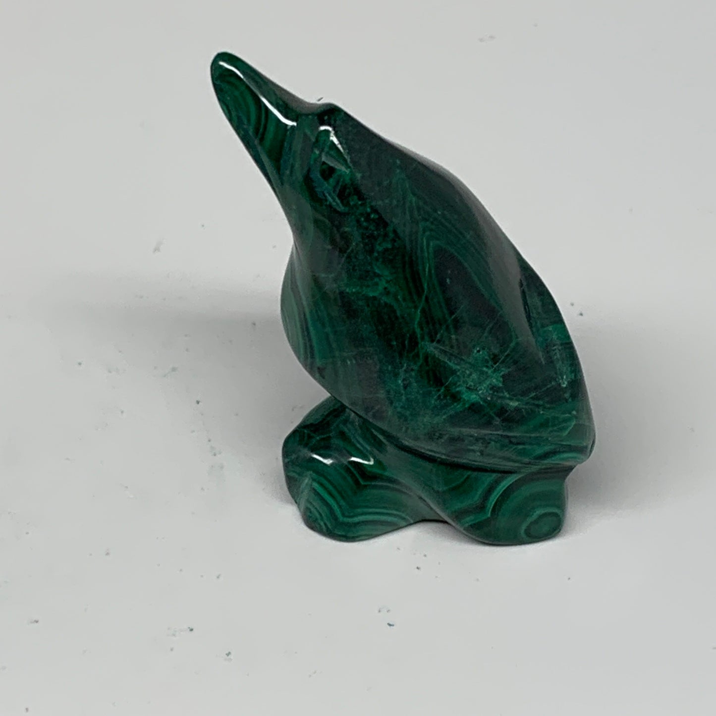65.4g, 2"x1.2"x0.9" Natural Solid Malachite Penguin Figurine @Congo, B7405