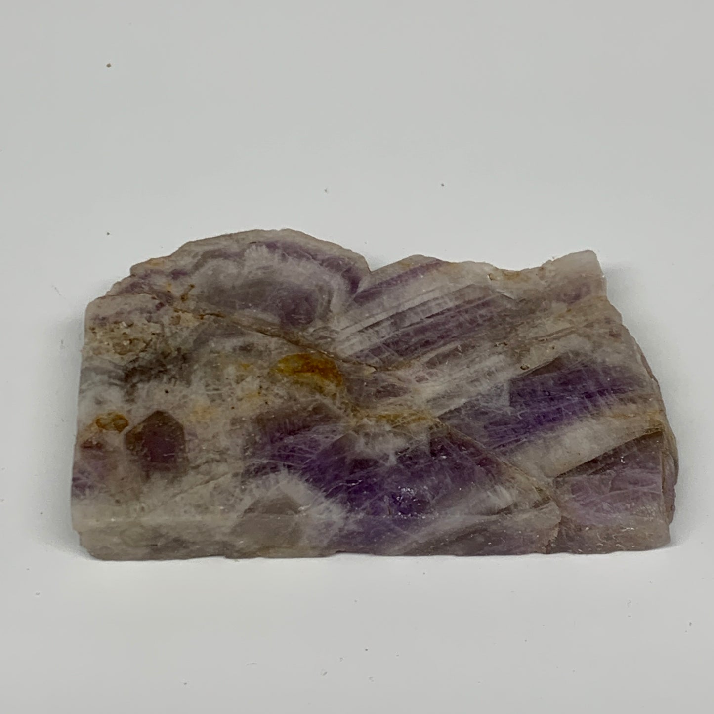 119.8g, 3.6"x2.1"x0.6", One face polished Banned Amethyst, One face semi polishe