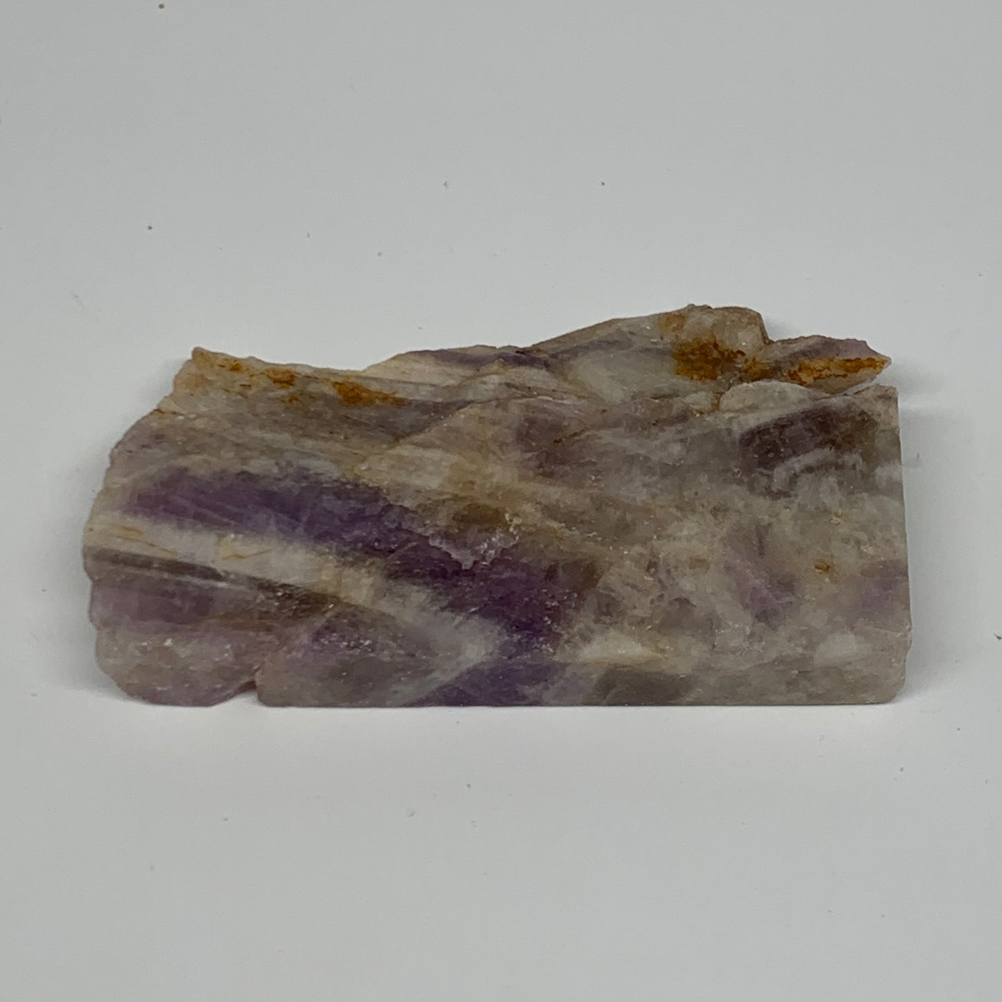 119.8g, 3.6"x2.1"x0.6", One face polished Banned Amethyst, One face semi polishe