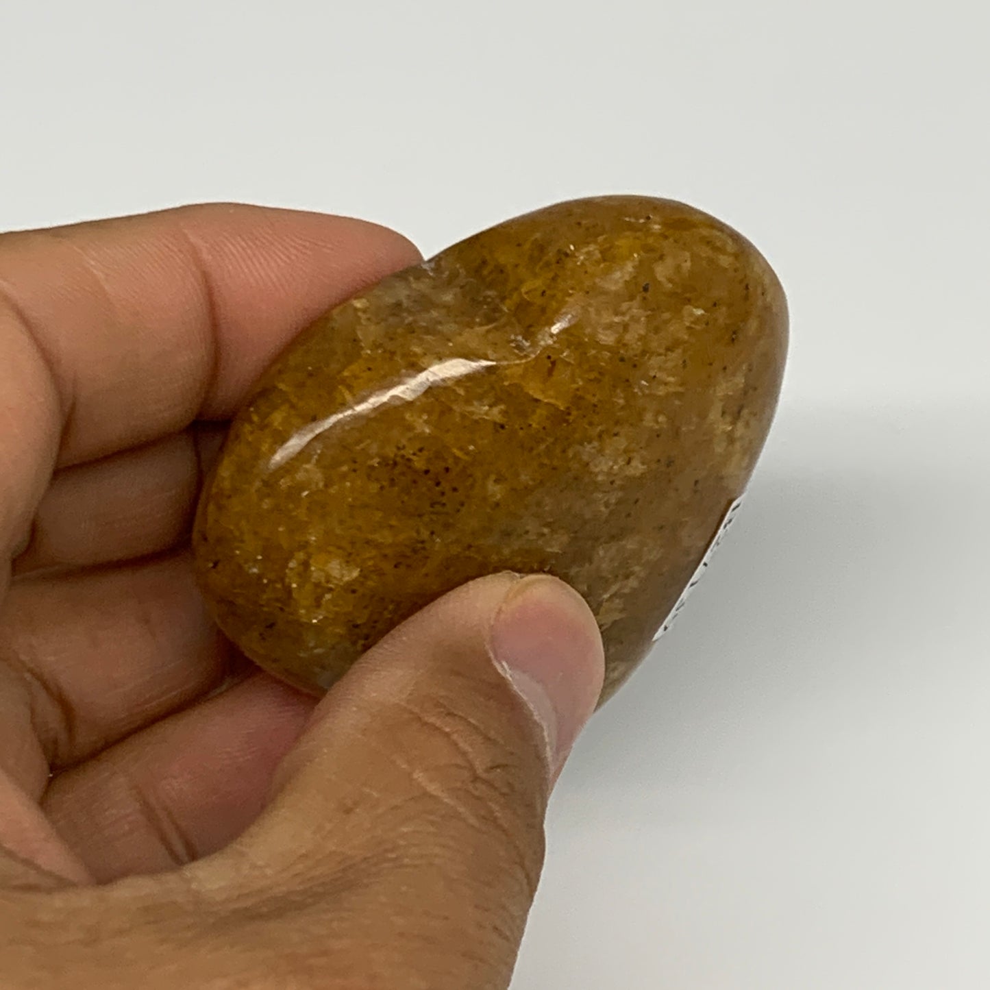 81.8g, 2"x2.1"x0.9", Natural Golden Quartz Heart Small Polished Crystal, B27139