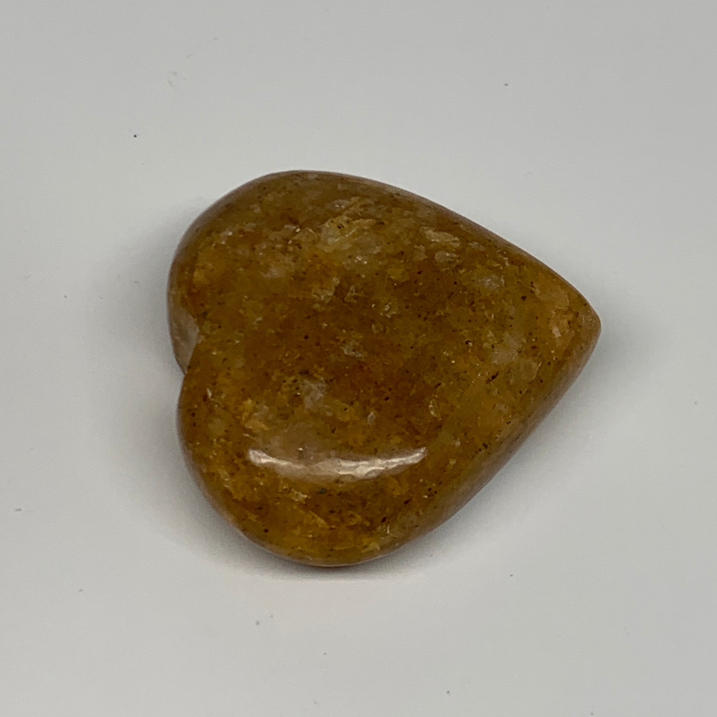 81.8g, 2"x2.1"x0.9", Natural Golden Quartz Heart Small Polished Crystal, B27139