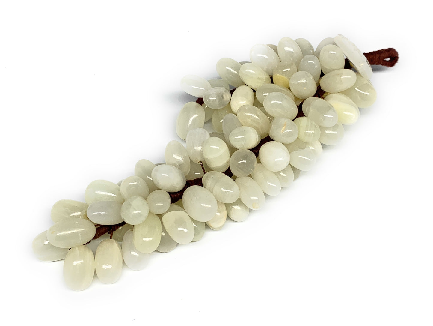 735g, 9"x4" Green Onyx Grape Bunch Stone Marble Decor @Pakistan,B25490