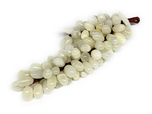 735g, 9"x4" Green Onyx Grape Bunch Stone Marble Decor @Pakistan,B25490