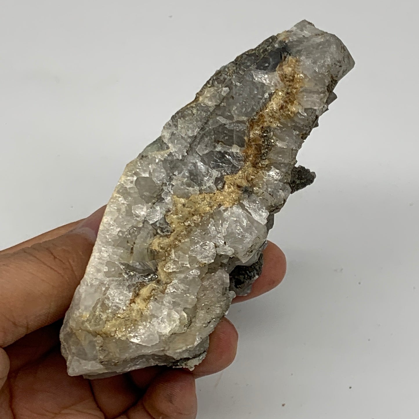 220.4g, 4.2"x2.2"x1.3", Chalcopyrite Cluster Fluorite Mineral Specimen,B11054