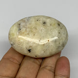 96g, 2.3"x1.7"x1", Natural Yellow Calcite Palm-Stone Crystal Polished Reiki, B16
