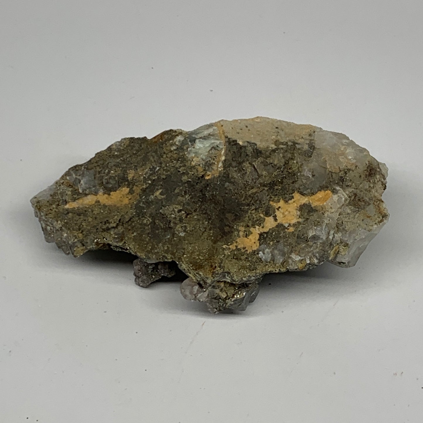 220.4g, 4.2"x2.2"x1.3", Chalcopyrite Cluster Fluorite Mineral Specimen,B11054