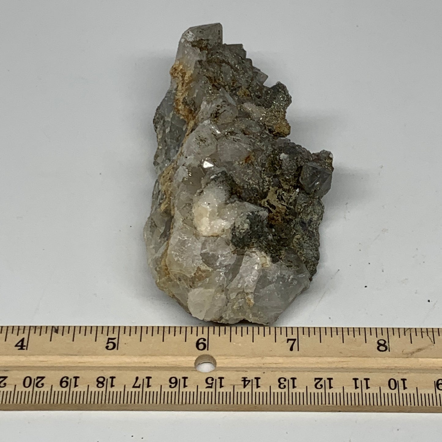 220.4g, 4.2"x2.2"x1.3", Chalcopyrite Cluster Fluorite Mineral Specimen,B11054