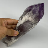 419.5g,7.4"x2.4"x1.5",Amethyst Point Polished Rough lower part from Brazil,B1909