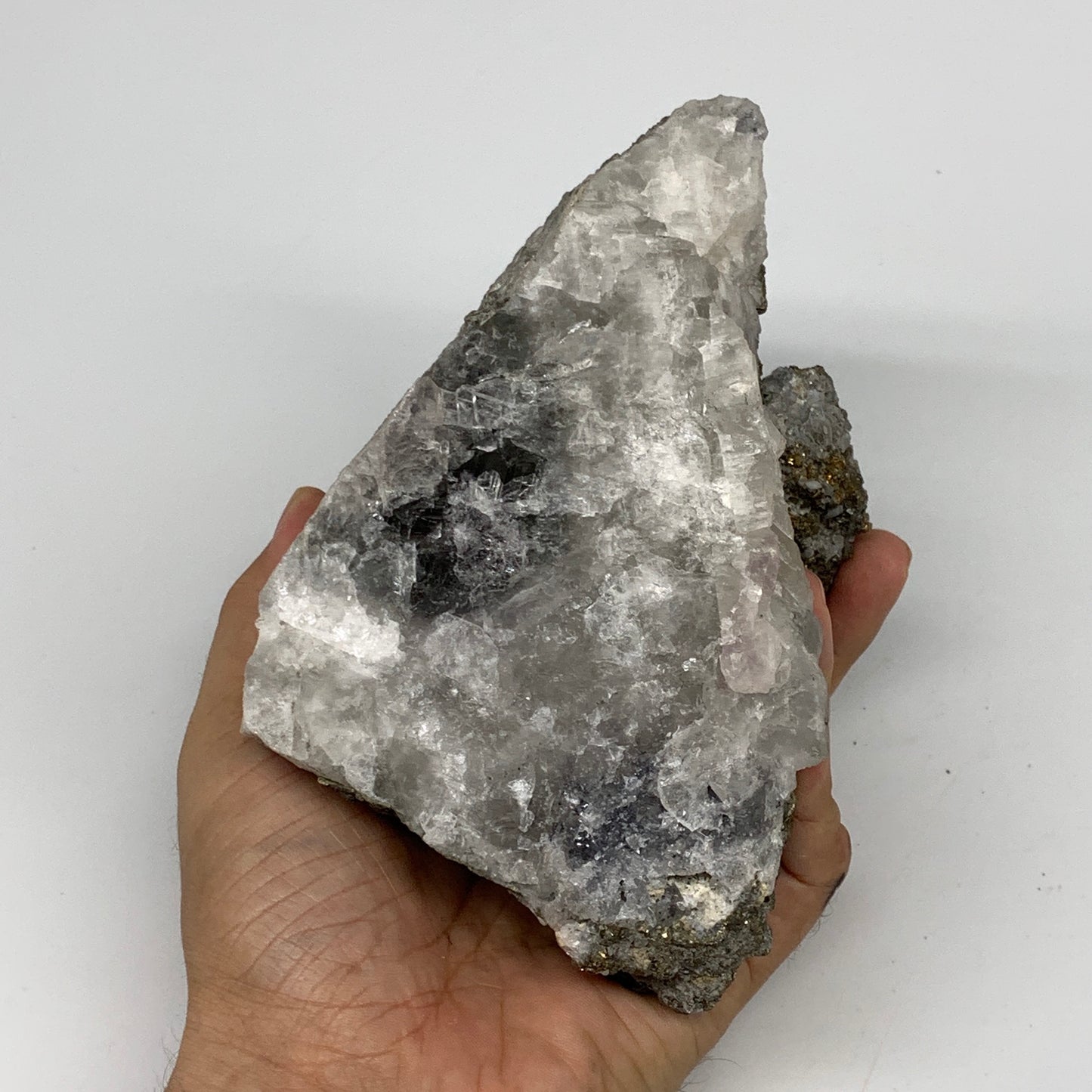 1774g, 6.1"x5"x3.6", UV Reactive Chalcopyrite Cluster Fluorite Mineral Specimen,