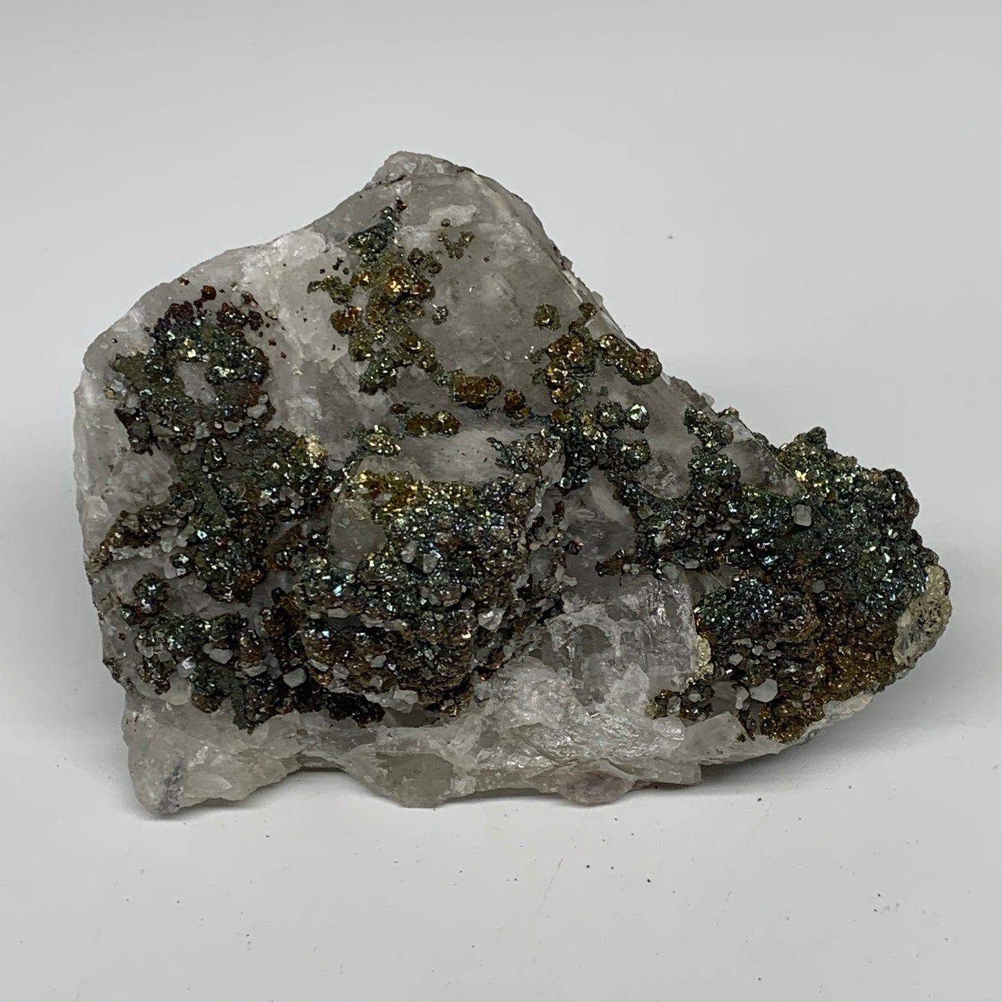 1774g, 6.1"x5"x3.6", UV Reactive Chalcopyrite Cluster Fluorite Mineral Specimen,