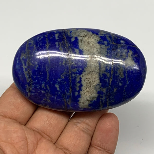 133.7g,3"x1.9"x0.9", Natural Lapis Lazuli Palm Stone from Afghanistan,B23145