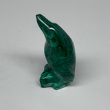 43.9g, 2.1"x0.9"x0.7" Natural Solid Malachite Penguin Figurine @Congo, B7408