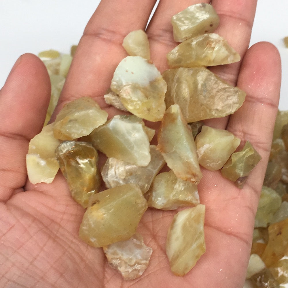 382g Lot, Approximately 8mm - 30mm Natural Rough Green Opal Crystal @Mali